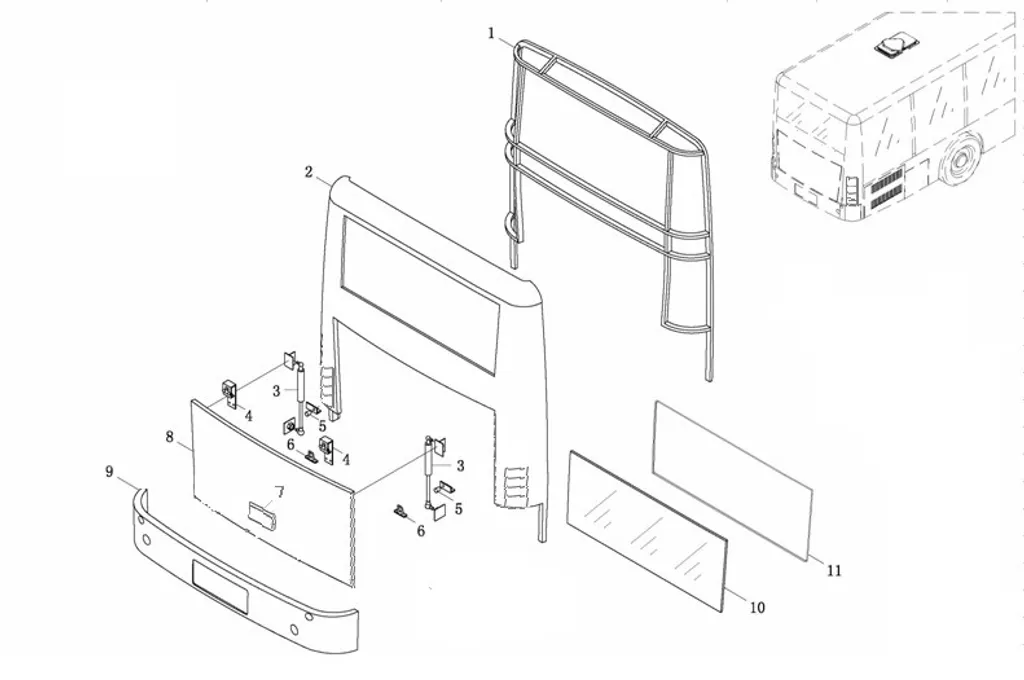 Buy Rear wall assy (Front passenger door)