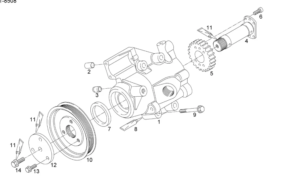 Buy Hp Pump Drive Housing Mounting Parts Lubricated With Fuel