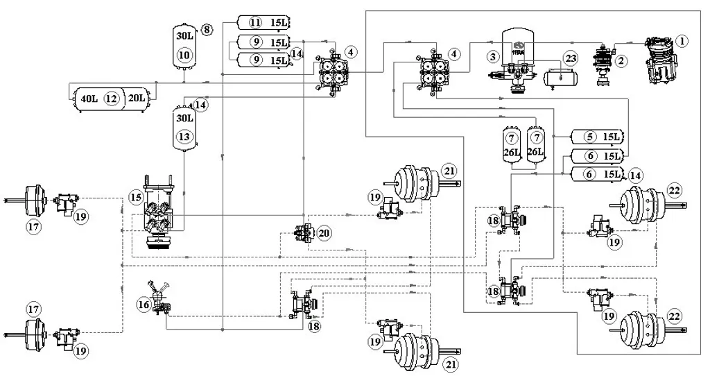 Buy Brake Pipeline Principle Diagram